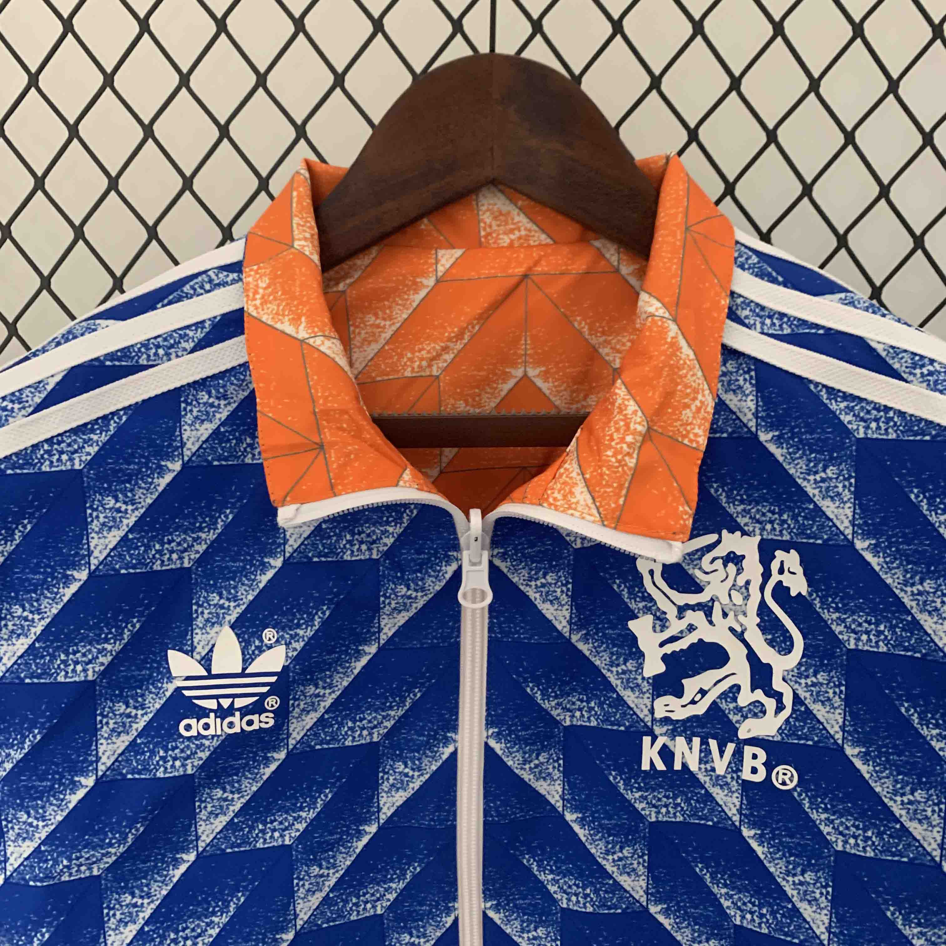 Netherlands 23-24 Double Sided Windbreaker - Orange & Blue