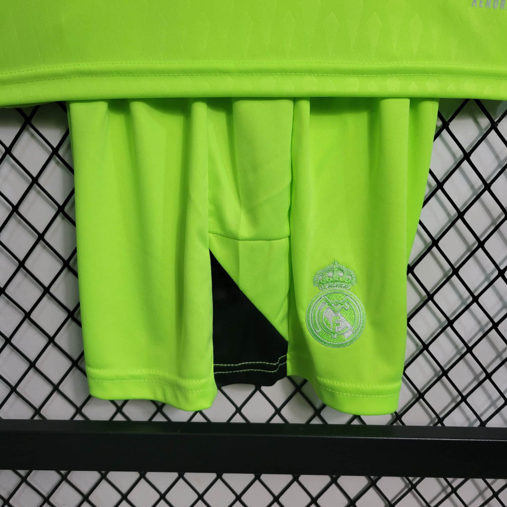 Real Madrid 23-24 Green Goalkeeper Kids Kit