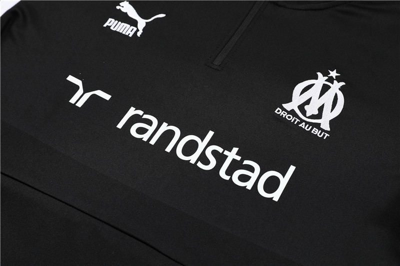 Marseille 23-24 Long Sleeve Training Set -Black and White
