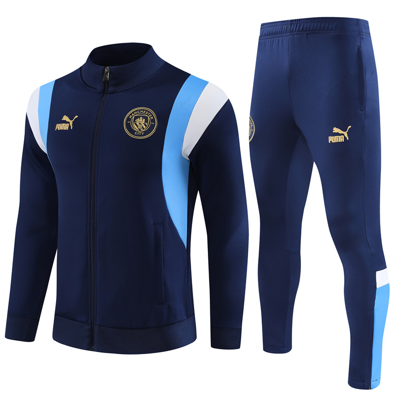 Manchester City 23-24 Jacket Training Tracksuit - Blue