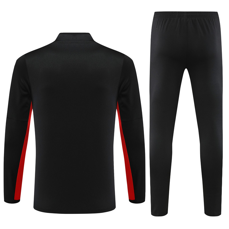 Paris Saint-Germain PSG 23-24 Long Sleeve Training Set -Black and Red