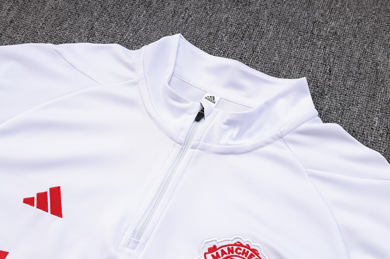 Manchester United 23-24 Long Sleeve Training Set -White and Red