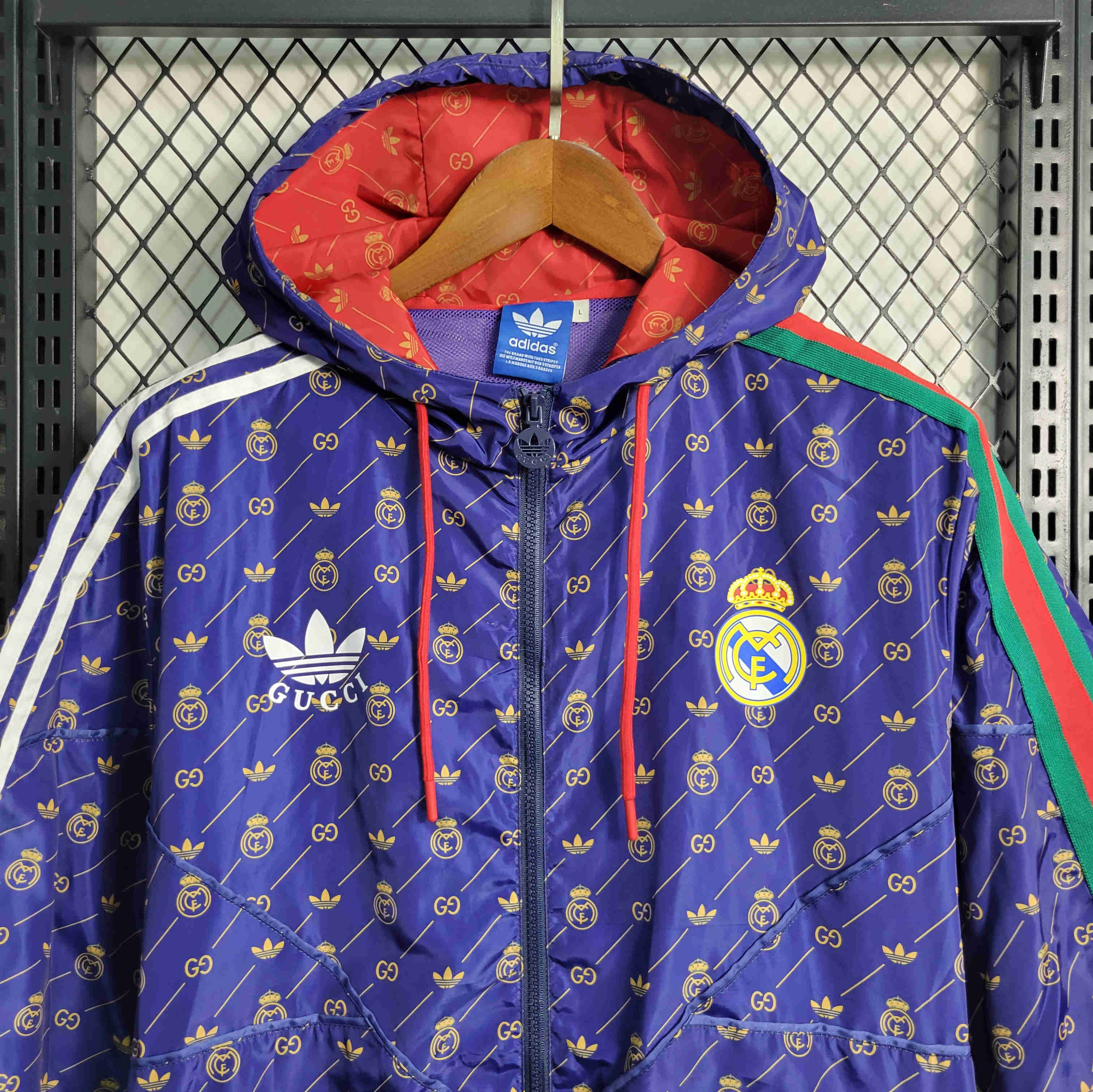 23-24 Real Madrid x GUCCI Navy Windbreaker