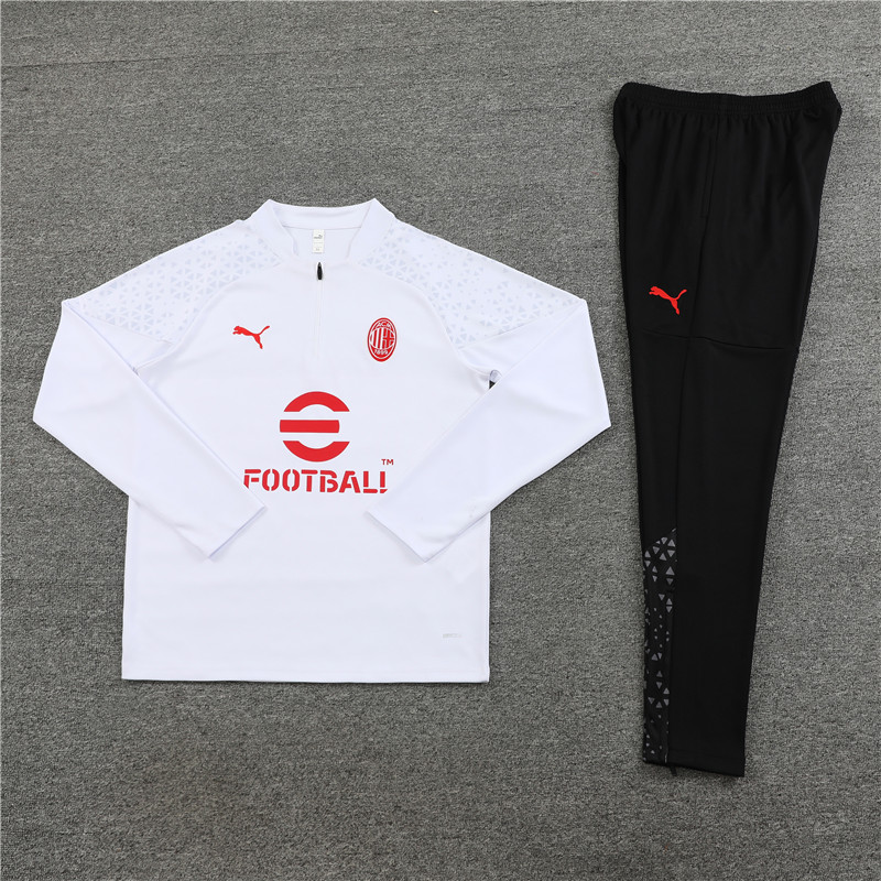 AC Milan 23-24 Long Sleeve Training Set -White