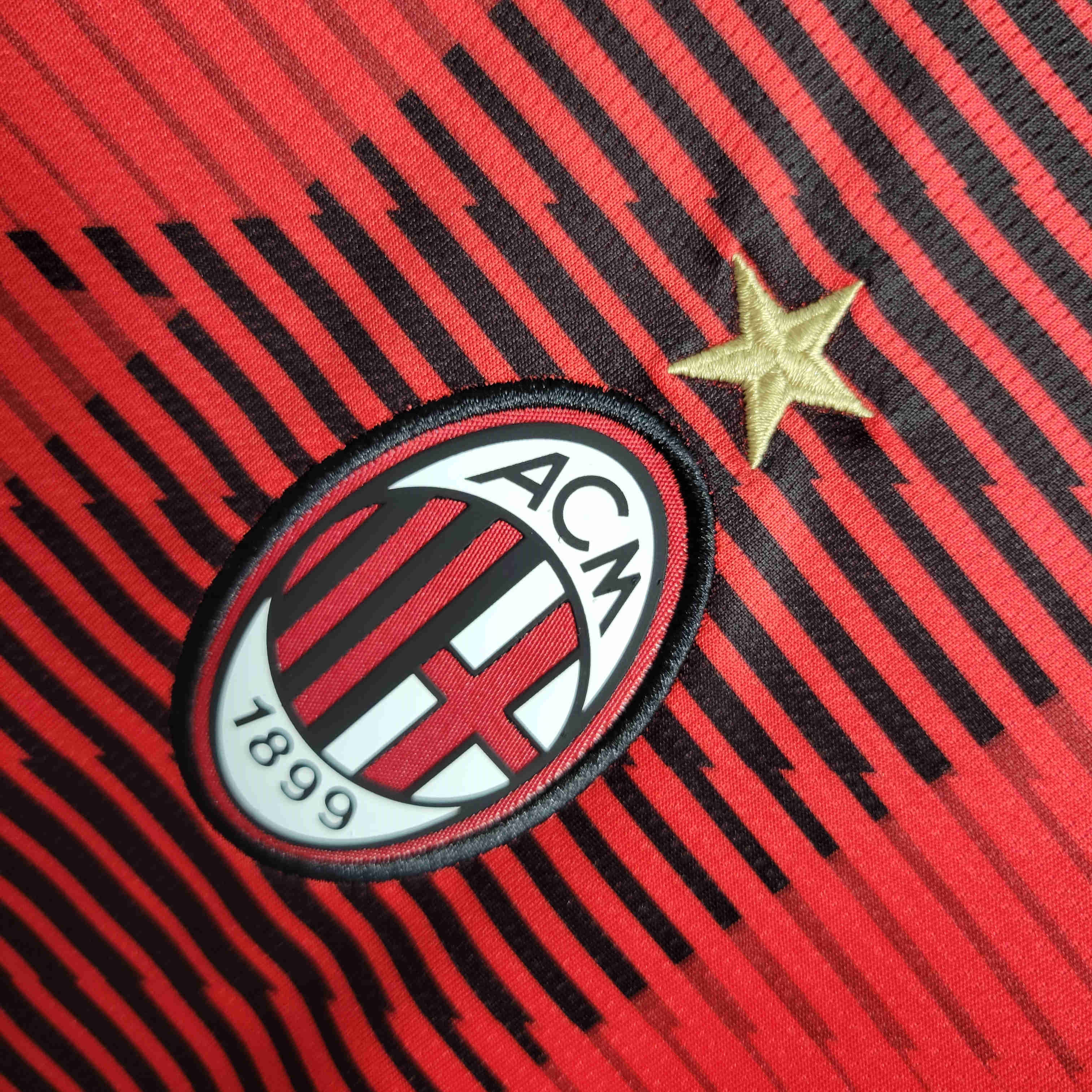 23/24 AC Milan Home Long Sleeve Jersey - Fans Version
