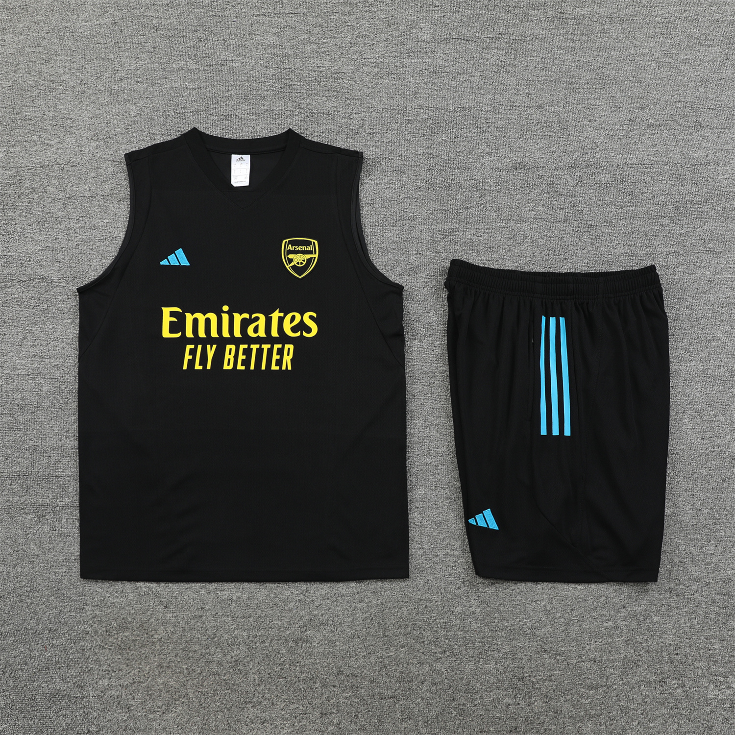 Arsenal 23-24 Player Vest Training Set Black