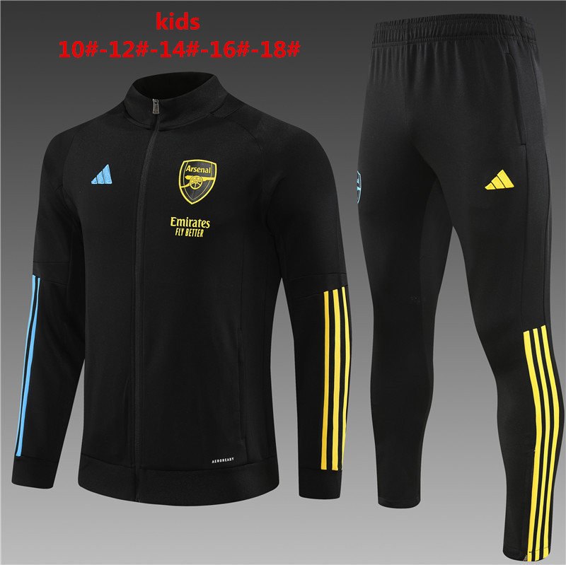Arsenal 23-24 Kids Jacket Training Tracksuit - Black