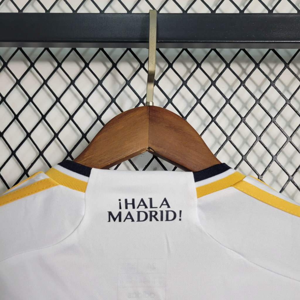 Real Madrid 23-24 Home Stadium Long Sleeve Kids Kit