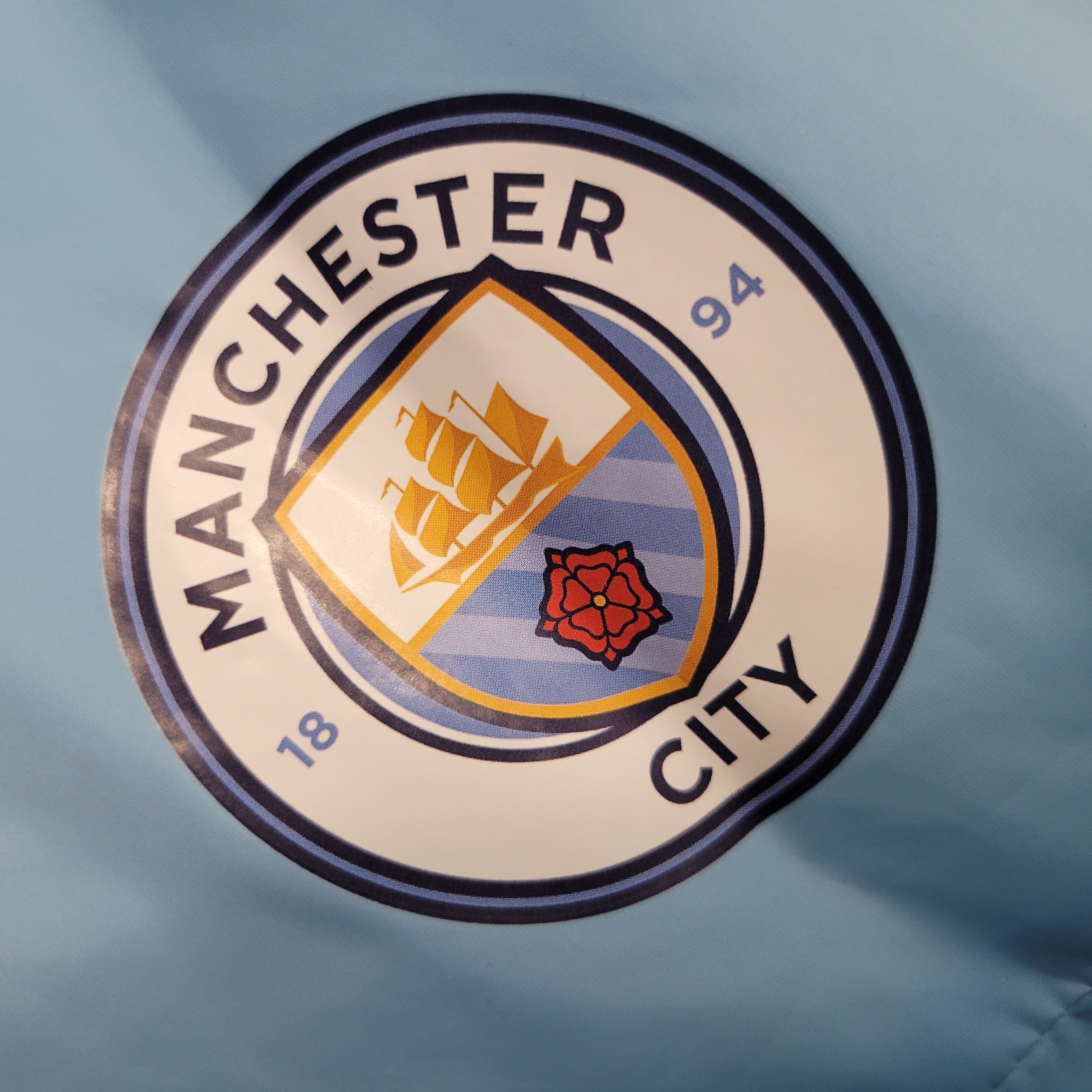 Manchester City 23-24 Men's Hooded Thermal Cotton Jacket - Blue