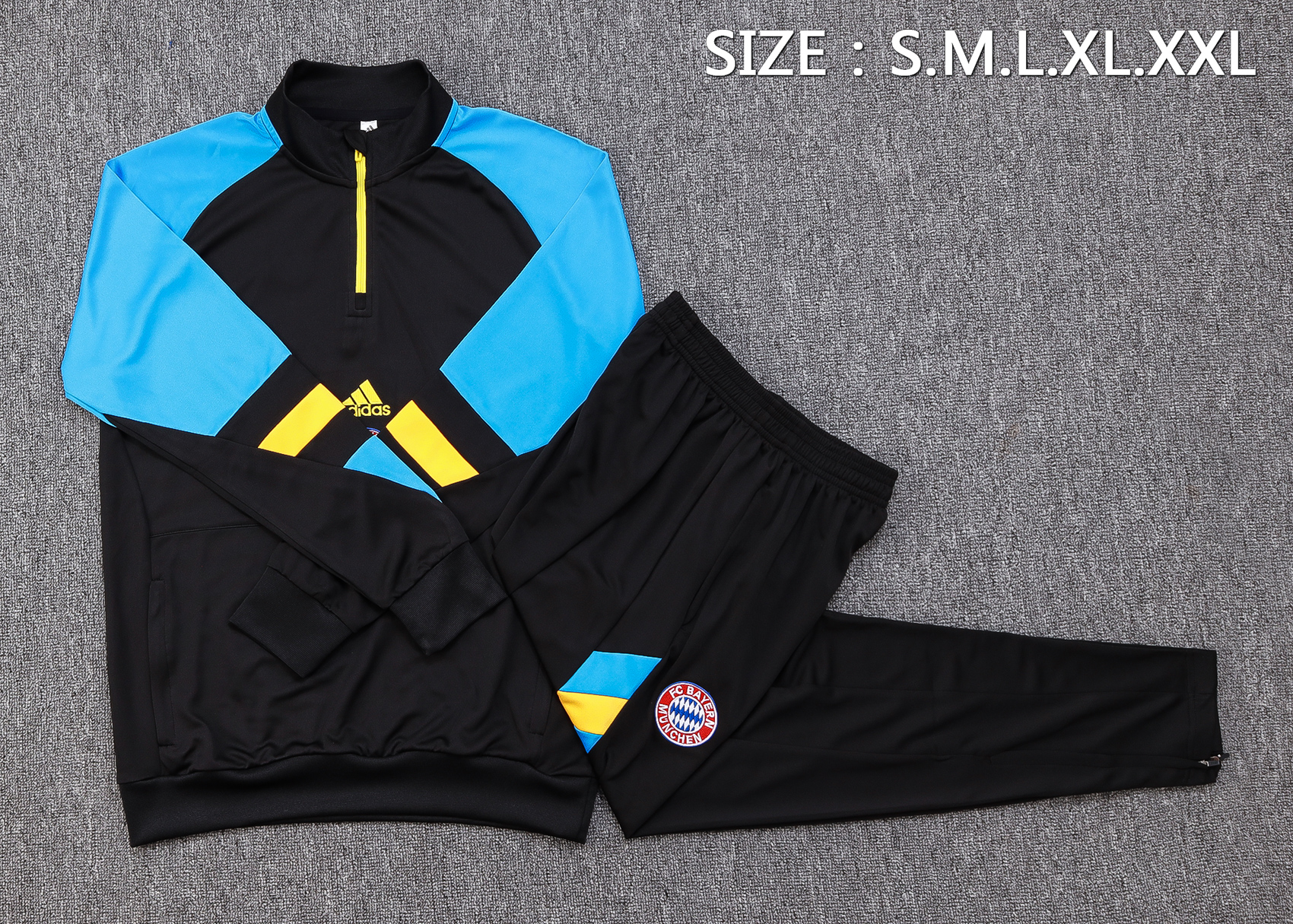 Bayern Munich 23-24 Long Sleeve Training Set -Black and Blue
