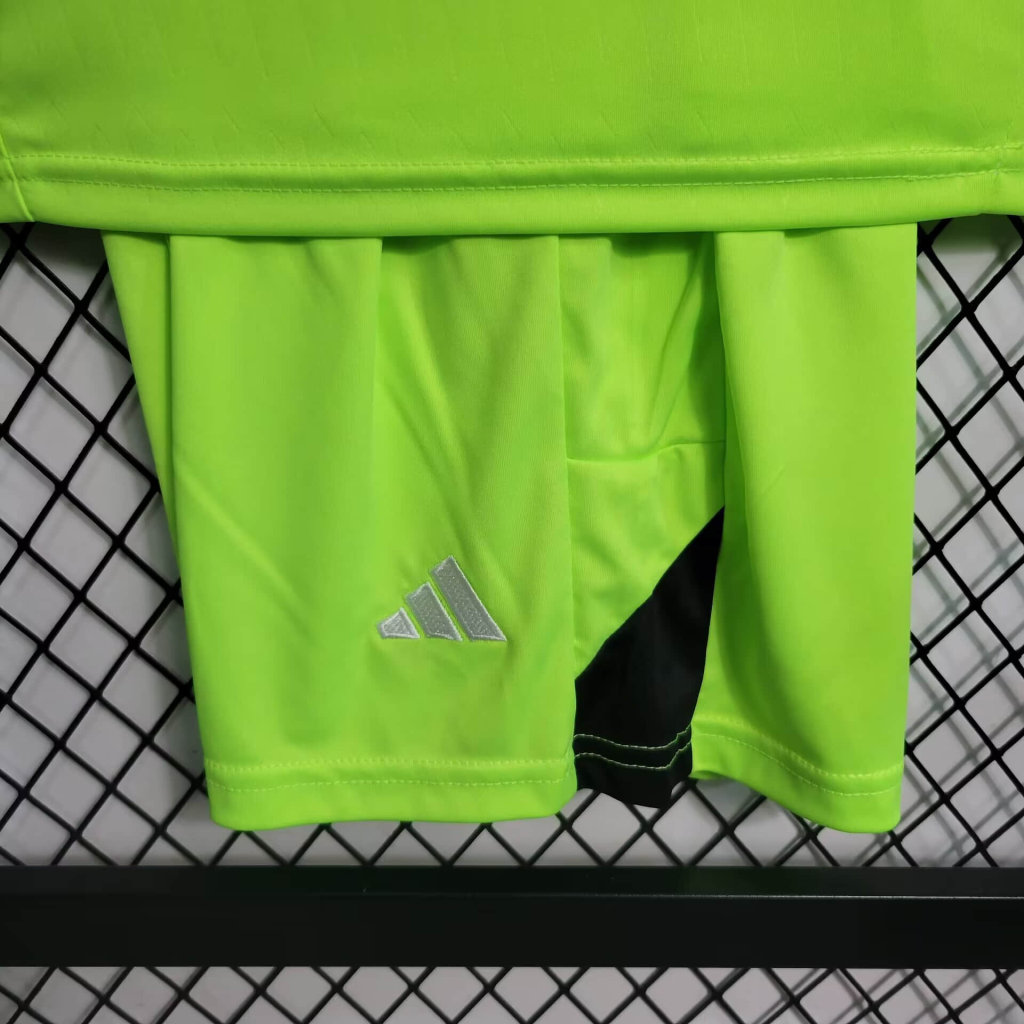Real Madrid 23-24 Green Goalkeeper Kids Kit